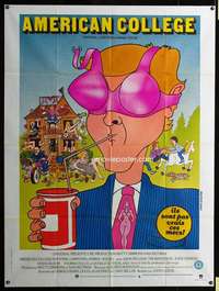 b353 ANIMAL HOUSE French one-panel movie poster '78 best different art!