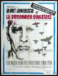 b371 BIRDMAN OF ALCATRAZ French one-panel movie poster '62 Burt Lancaster