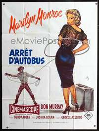 b375 BUS STOP French one-panel movie poster R80s Marilyn Monroe, Geleng art