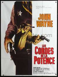 b379 CAHILL French one-panel movie poster '73 John Wayne, different art!