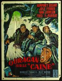 b380 CAINE MUTINY style A French one-panel movie poster '54 Bogart by Noel!