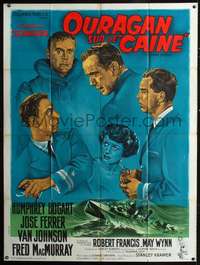 b381 CAINE MUTINY style B French one-panel movie poster '54 Bogart by Arnstam