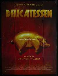 b419 DELICATESSEN French one-panel movie poster '91 Jean-Pierre Jeunet, wild!