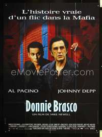 b430 DONNIE BRASCO French one-panel movie poster '97 Al Pacino, Johnny Depp