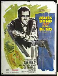 b431 DR. NO French one-panel movie poster R70s Sean Connery IS James Bond!
