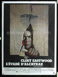 b441 ESCAPE FROM ALCATRAZ French one-panel movie poster '79Eastwood, Lettick