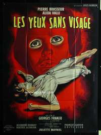 b445 EYES WITHOUT A FACE French one-panel movie poster '59 best Mascii art!