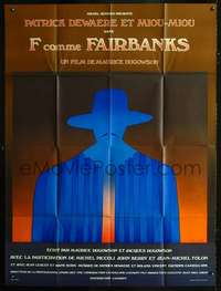 b446 F AS IN FAIRBANKS French one-panel movie poster '76 Dewaere, Folon art