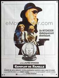 b448 FAMILY PLOT French one-panel movie poster '76 Alfred Hitchcock, Black