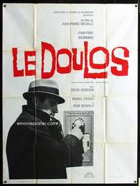b543 LE DOULOS French one-panel movie poster '62 Jean-Paul Belmondo, Melville