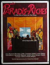 b548 LE PARADIS DES RICHES French one-panel movie poster '78 cool artwork!