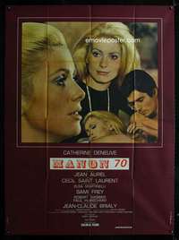 b578 MANON 70 French one-panel movie poster '68 sexiest Catherine Deneuve!