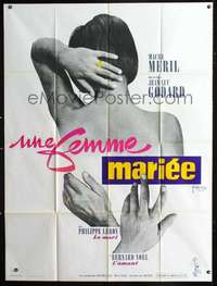 b581 MARRIED WOMAN French one-panel movie poster '65 Jean-Luc Godard, sexy!