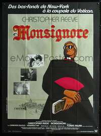 b600 MONSIGNOR French one-panel movie poster '82 cool different artwork!