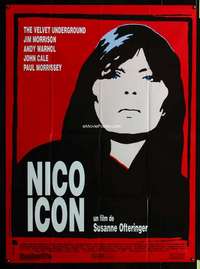 b610 NICO ICON French one-panel movie poster '96 rock & roll documentary!