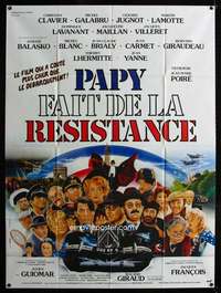 b624 PAPY FAIT DE LA RESISTANCE French one-panel movie poster '83Servais art