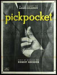 b634 PICKPOCKET French one-panel movie poster '59 Robert Bresson, LaSalle