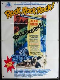 b669 ROCK ROCK ROCK French one-panel movie poster R80s Freed, Chuck Berry