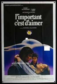 b722 THAT MOST IMPORTANT THING: LOVE French one-panel movie poster '75 Romy