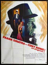 b730 TONY ROME French one-panel movie poster '67 Frank Sinatra, Grinsson art