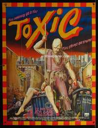 b733 TOXIC AVENGER French one-panel movie poster '85 Troma, different art!