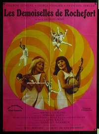 b764 YOUNG GIRLS OF ROCHEFORT French one-panel movie poster R80s Deneuve