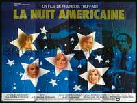 b312 DAY FOR NIGHT French eight-panel movie poster '73 Francois Truffaut