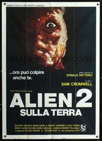 b123 ALIEN 2 Italian one-panel movie poster '80 sci-fi sequel ripoff!