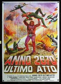 b128 BATTLE FOR THE PLANET OF THE APES Italian one-panel movie poster '73