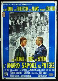 b129 BEST MAN Italian one-panel movie poster '64 Henry Fonda, Brini art!