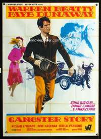 b134 BONNIE & CLYDE Italian one-panel movie poster '67 Warren Beatty, Faye Dunaway