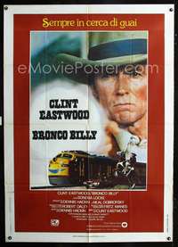 b137 BRONCO BILLY Italian one-panel movie poster '80 Eastwood, different!