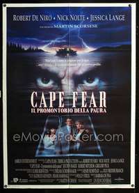 b144 CAPE FEAR Italian one-panel movie poster '91 Robert De Niro, Nolte