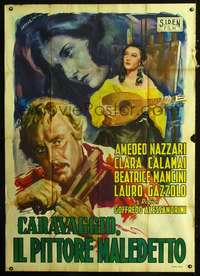 b145 CARAVAGGIO, IL PITTORE MALEDETTO Italian one-panel movie poster '41