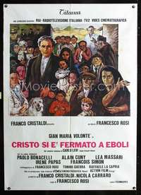b148 CHRIST STOPPED AT EBOLI Italian one-panel movie poster '79 cool art!