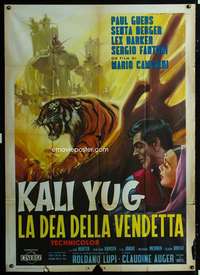 b204 KALI YUG LA DEA DELLA VENDETTA Italian one-panel movie poster '63 cool!