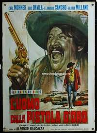 b223 MAN WITH THE GOLDEN PISTOL Italian one-panel movie poster '66 Casaro
