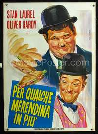 b295 PER QUALCHE MERENDINA IN PIU Italian one-panel movie poster 1970s identify!