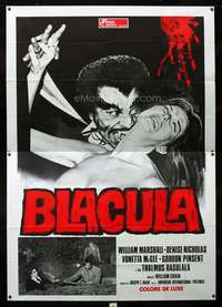 b011 BLACULA Italian two-panel movie poster '72 black vampire classic!