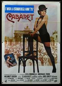 b014 CABARET Italian two-panel movie poster '72 Liza Minnelli, Bob Fosse