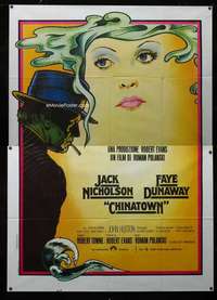 b018 CHINATOWN Italian two-panel movie poster R70s Jack Nicholson, Polanski