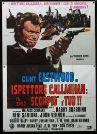 b025 DIRTY HARRY Italian two-panel movie poster R70s Eastwood by Franco!