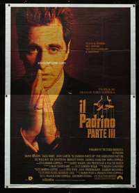 b036 GODFATHER PART III Italian two-panel movie poster '90 Al Pacino
