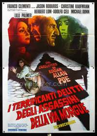 b068 MURDERS IN THE RUE MORGUE Italian two-panel movie poster '71 different!