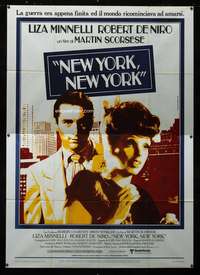b069 NEW YORK NEW YORK Italian two-panel movie poster '77 different image!