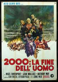 b073 NO BLADE OF GRASS Italian two-panel movie poster '71 different art!