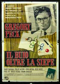 b105 TO KILL A MOCKINGBIRD Italian two-panel movie poster '63 Gregory Peck