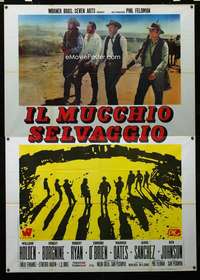 b118 WILD BUNCH Italian two-panel movie poster '69 Sam Peckinpah classic!