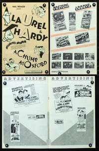 c034 CHUMP AT OXFORD movie pressbook R46 Laurel & Hardy!