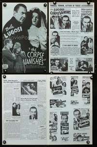 c043 CORPSE VANISHES movie pressbook R49 Bela Lugosi, horror!